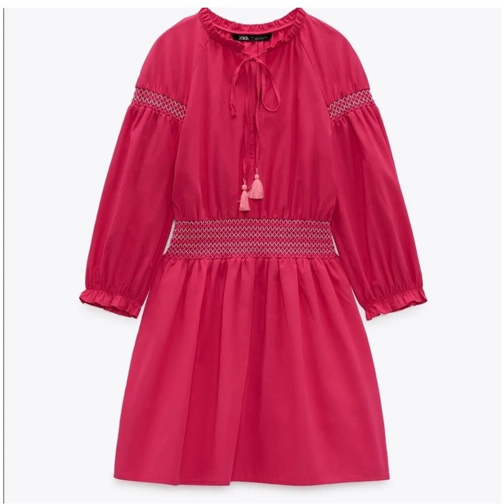 Zara poplin dress size small style number 2298 095 690